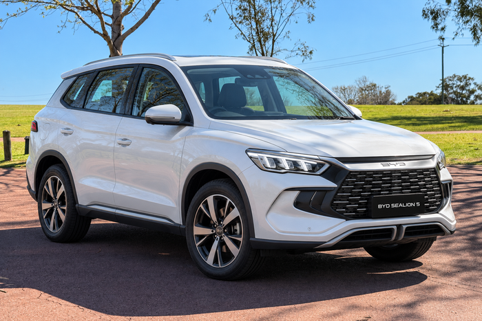 BYD Sealion 5 Essential — illustrative outdoor composite
