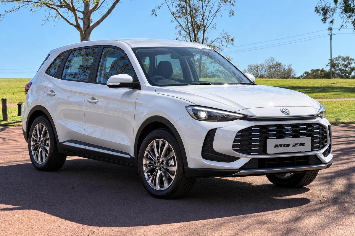 MG ZS Vibe — illustrative outdoor composite