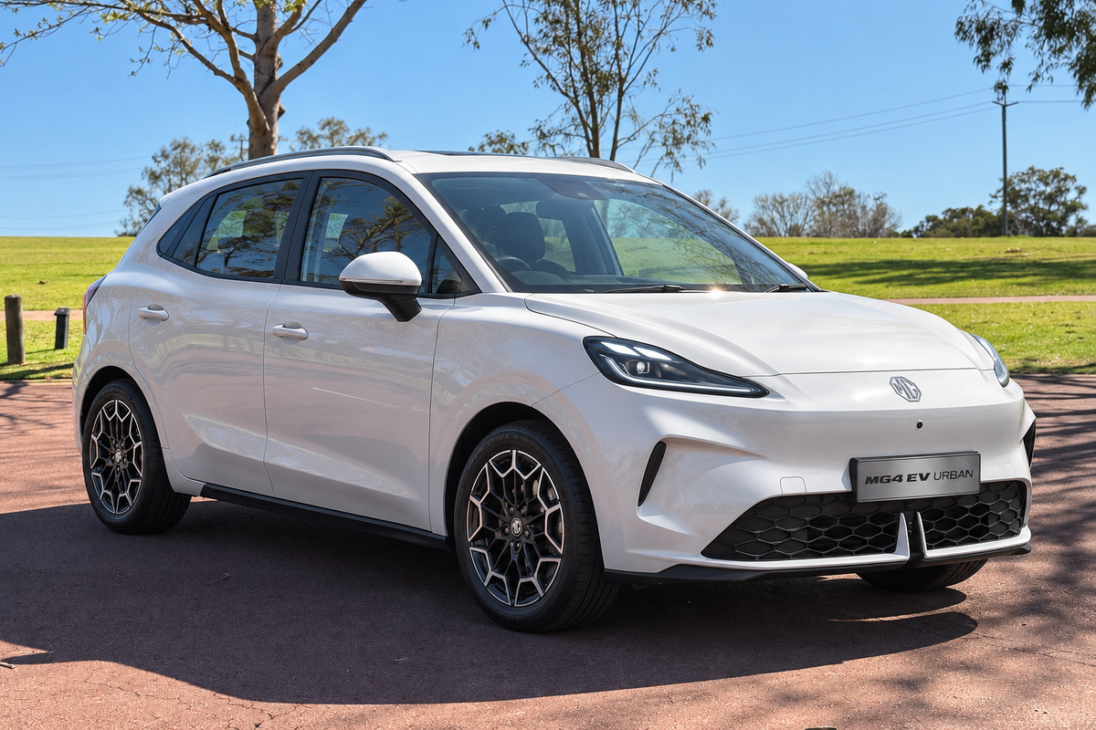 MG4 EV Urban Essence 43 — illustrative outdoor composite